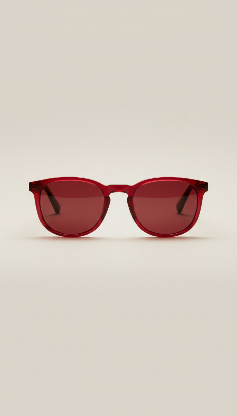 Nocturne Deep Red Acetate Glasses
